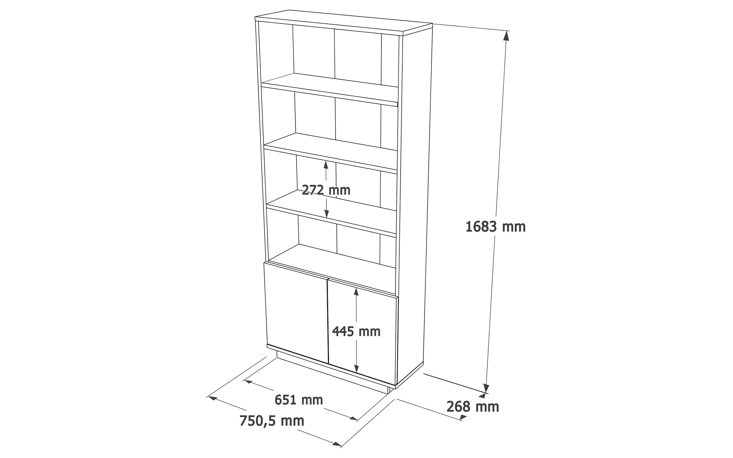 Etajera Alia, pin atlantic + alb  2